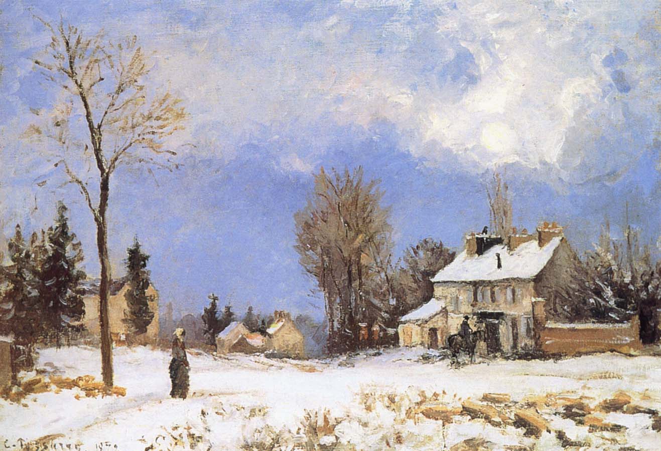 Camille Pissarro Snow housing